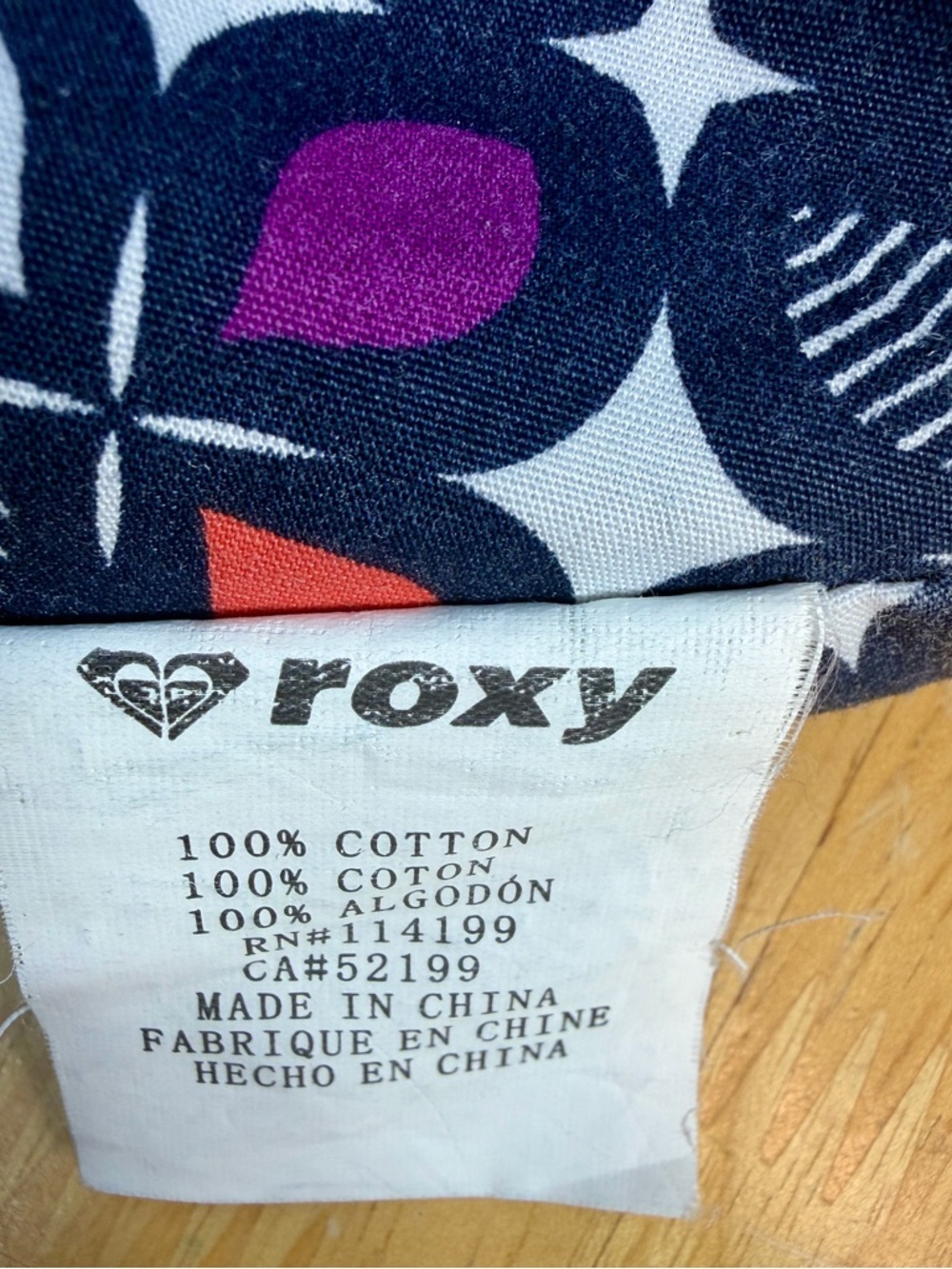 Roxy Denim Purse Tote Gray Blue Salmon Pink Button Pleats Y2K Satchel Straps - Picture 4 of 10